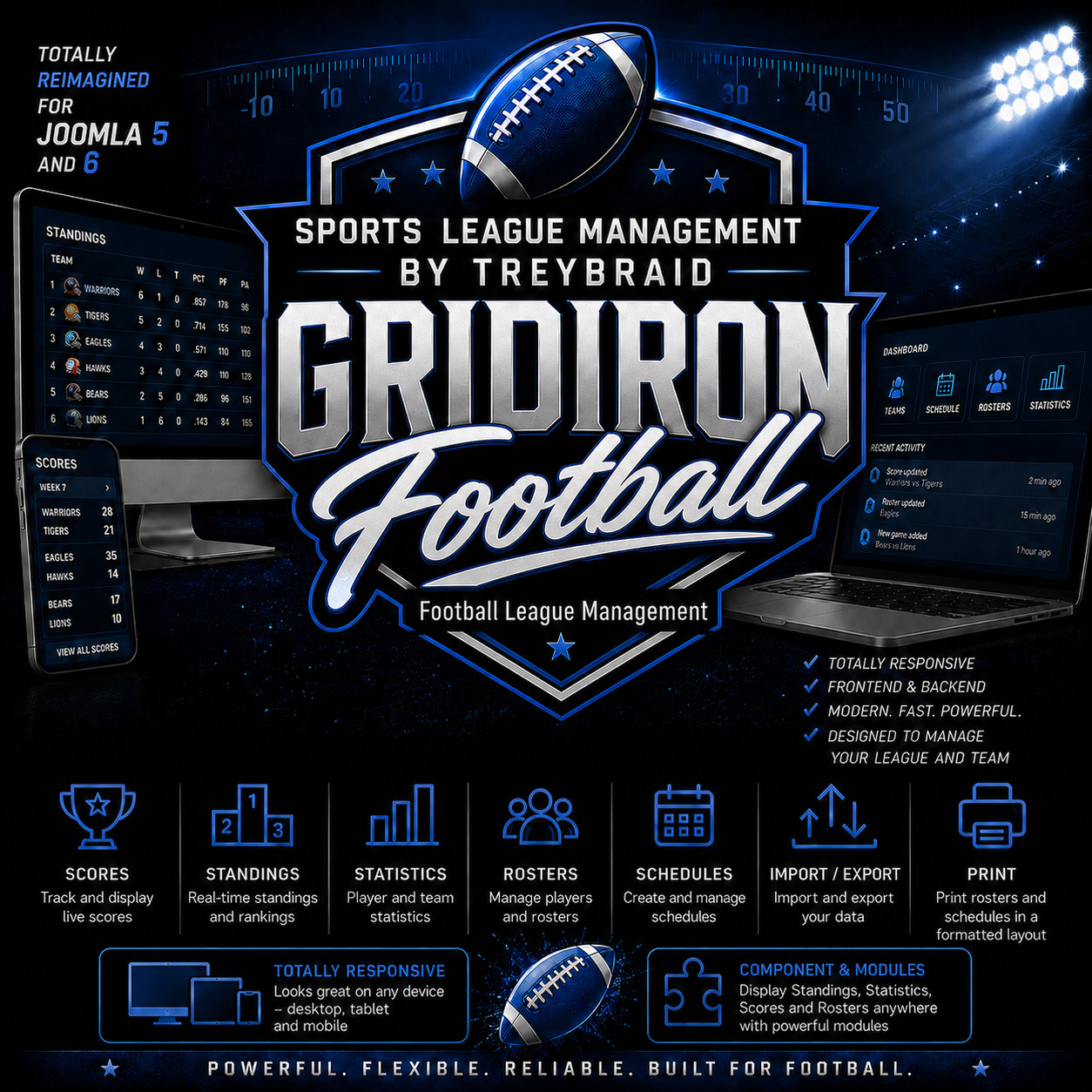 sports league management gridiron