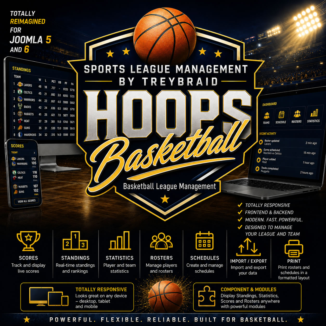 sports league management hoops